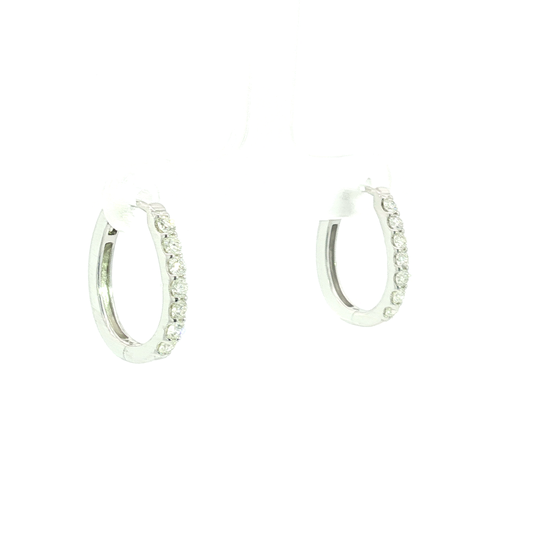 DIAMOND HOOP EARRING