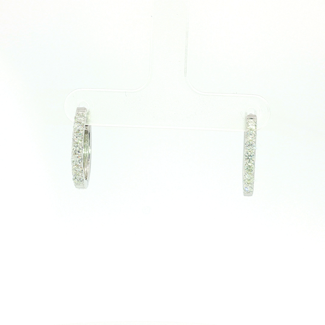 DIAMOND HOOP EARRING