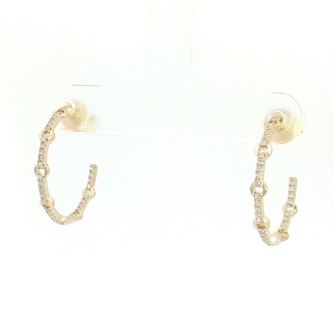 DIAMOND HOOP EARRING