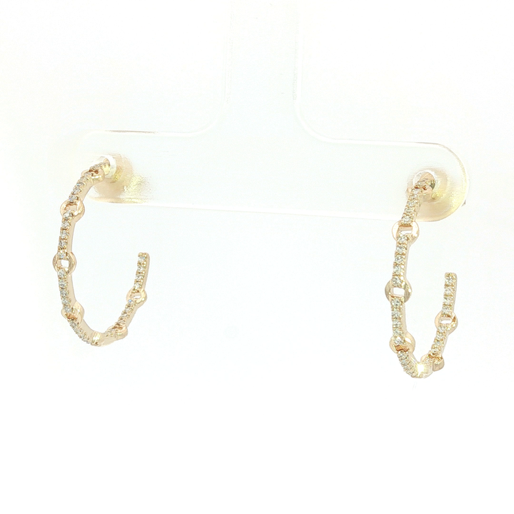 DIAMOND HOOP EARRING