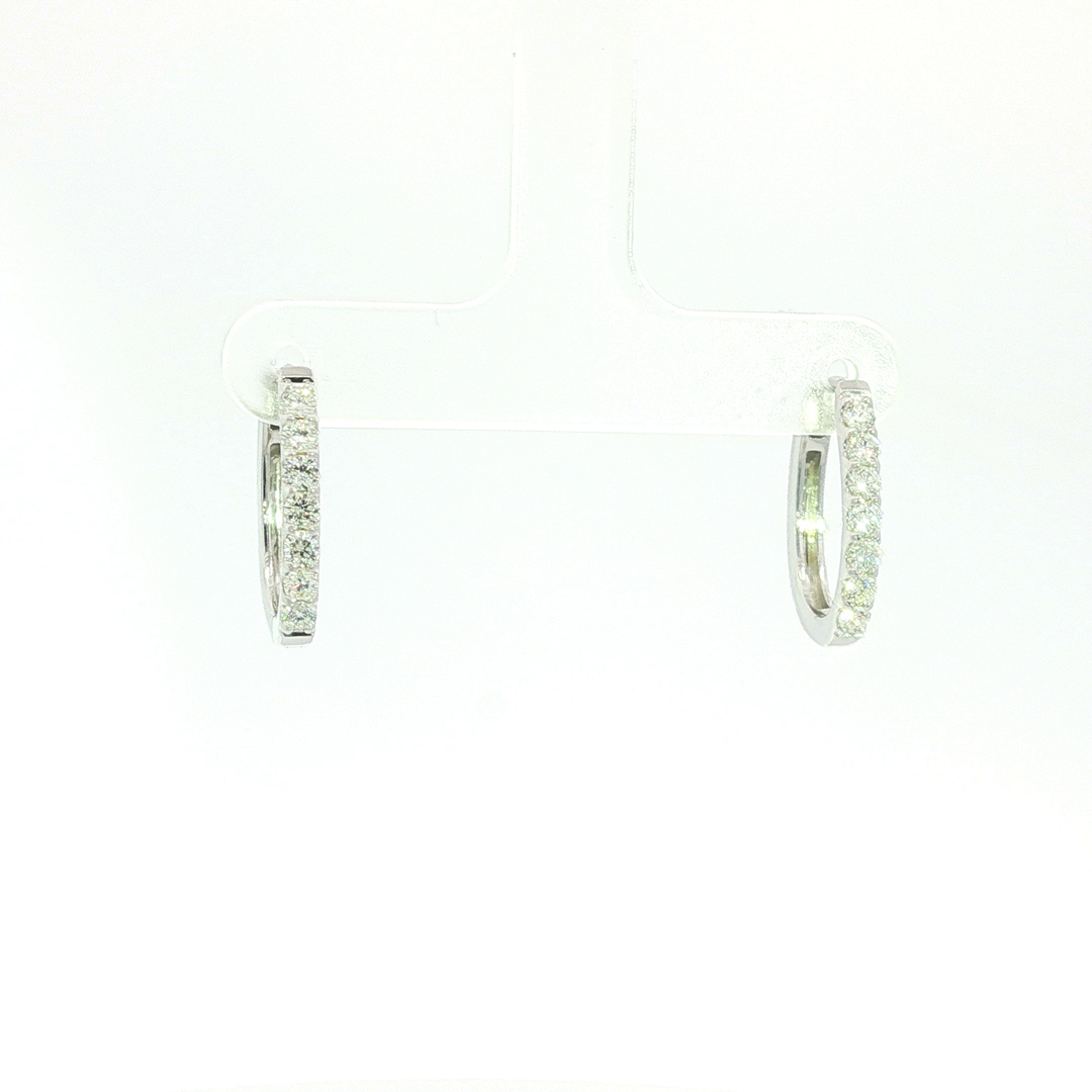 DIAMOND HOOP EARRING