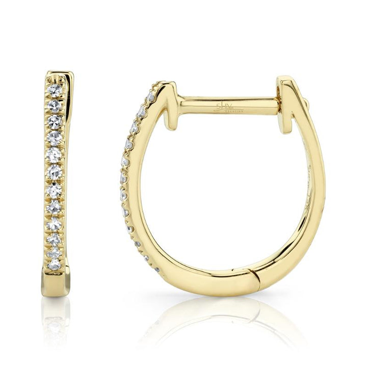 SC55001598 14K Yellow Gold Huggie Earrings from the Kate Collection