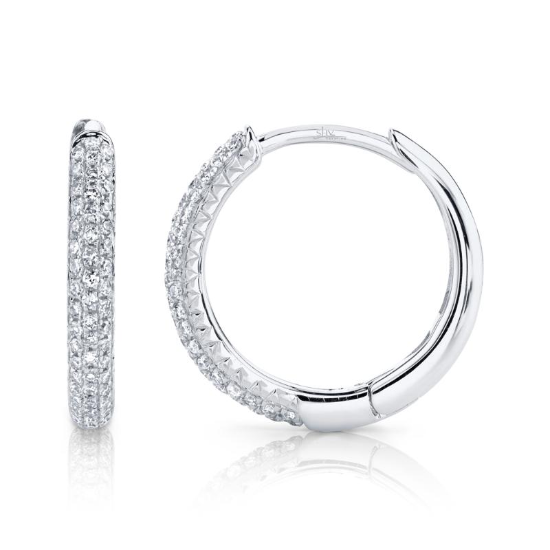SC55004581 14K White Gold Hoop Earrings from the Kate Collection