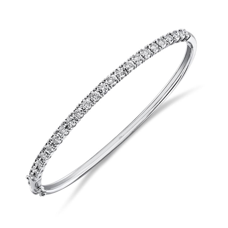SC55004962ZS 14K White Gold Bangle Bracelet from the Stella Collection