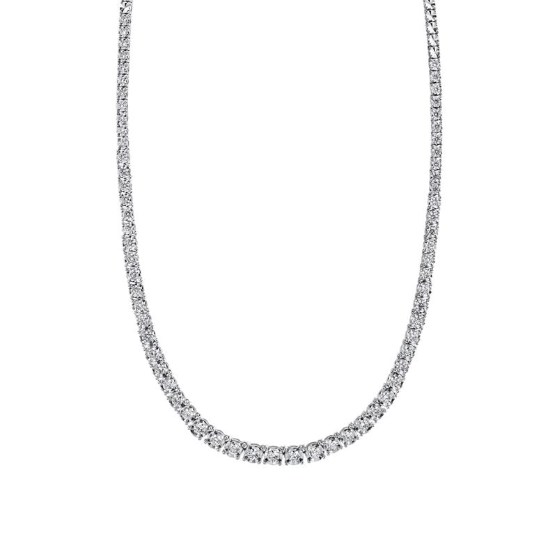 SC55005140 14K White Gold Tennis Necklace from the Stella Collection