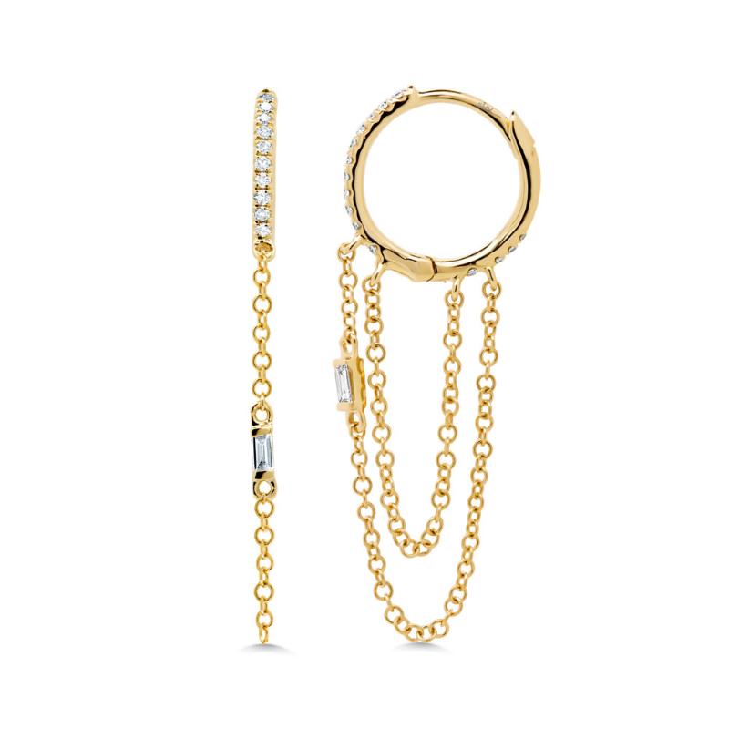 SC55005964 14K Yellow Gold Huggie Earrings from the Kate Collection