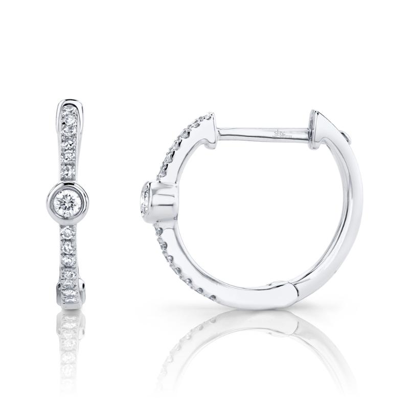 SC55007494 14K White Gold Hoop Earrings from the Kate Collection