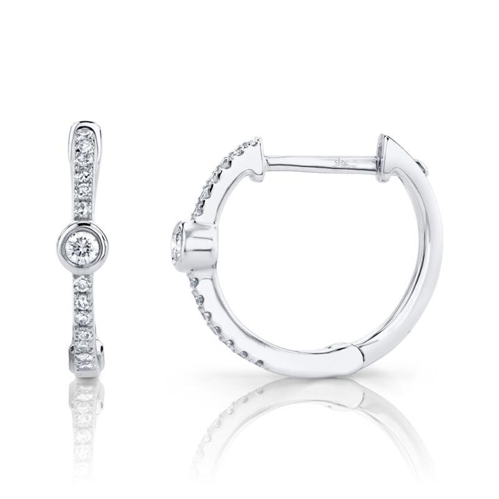 SC55007494 14K White Gold Hoop Earrings from the Kate Collection