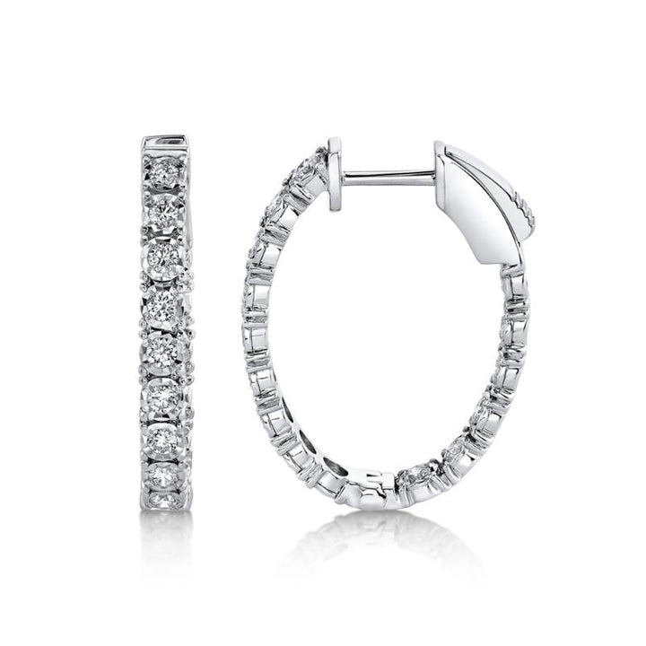 SC55009478 14K White Gold Hoop Earrings from the Stella Collection