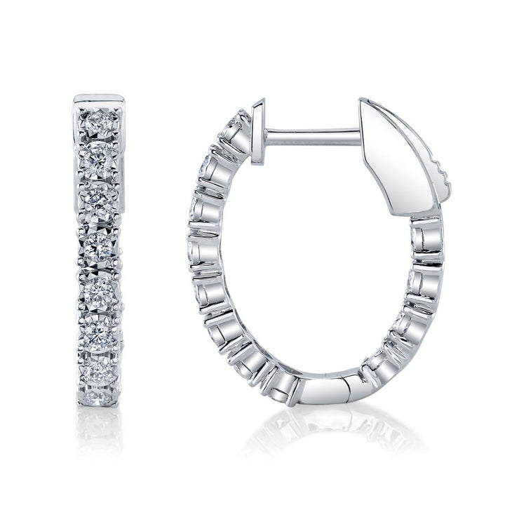 SC55009478H0.75 14K White Gold Hoop Earrings from the Stella Collection
