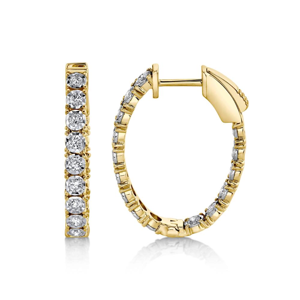 SC55009479 14K Yellow Gold Hoop Earrings from the Stella Collection