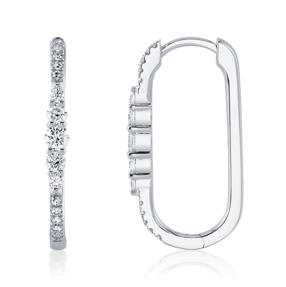 SC55022230H0.80 14K White Gold Hoop Earrings from the Kate Collection