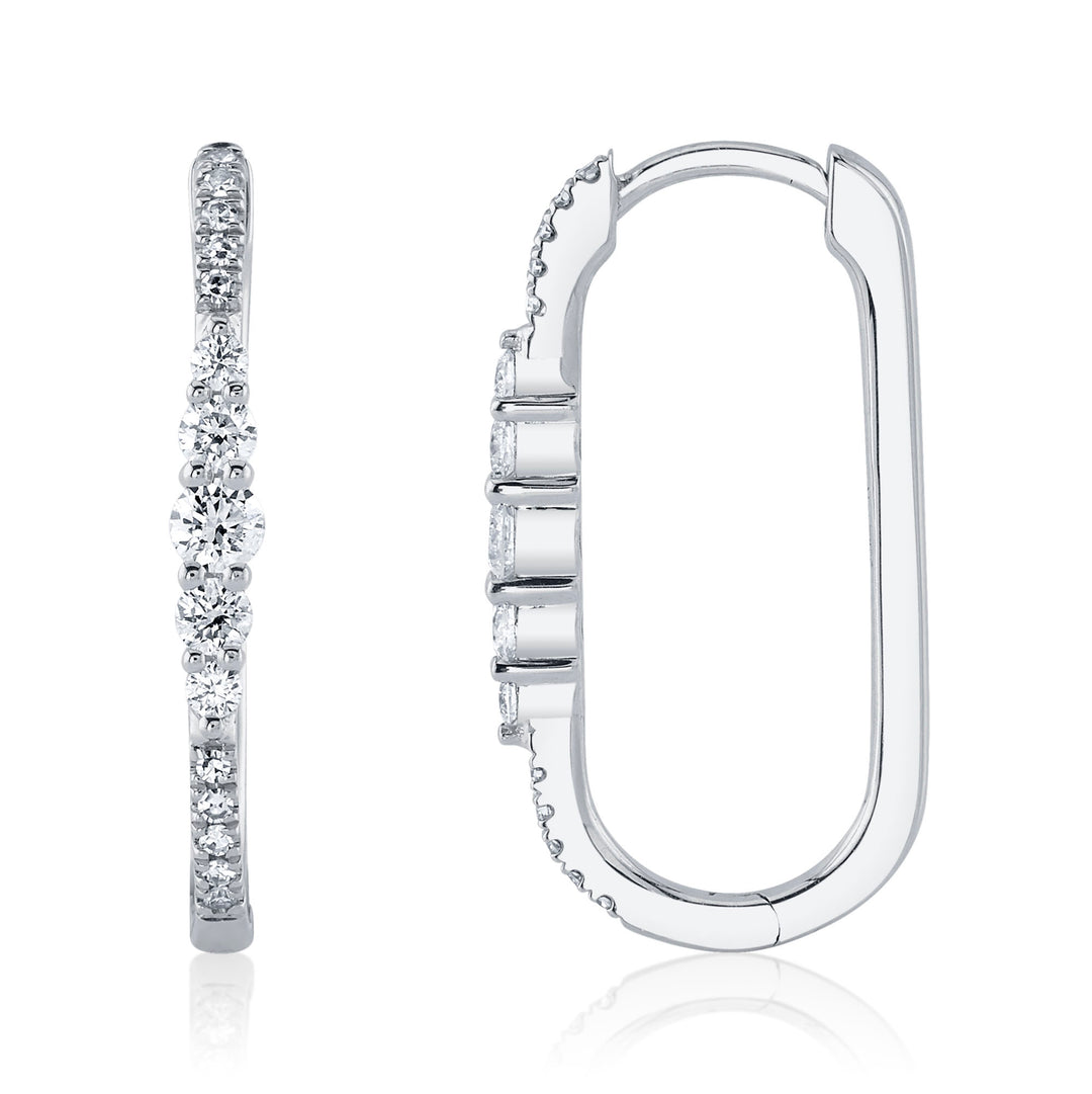 SC55022230H0.80 14K White Gold Hoop Earrings from the Kate Collection