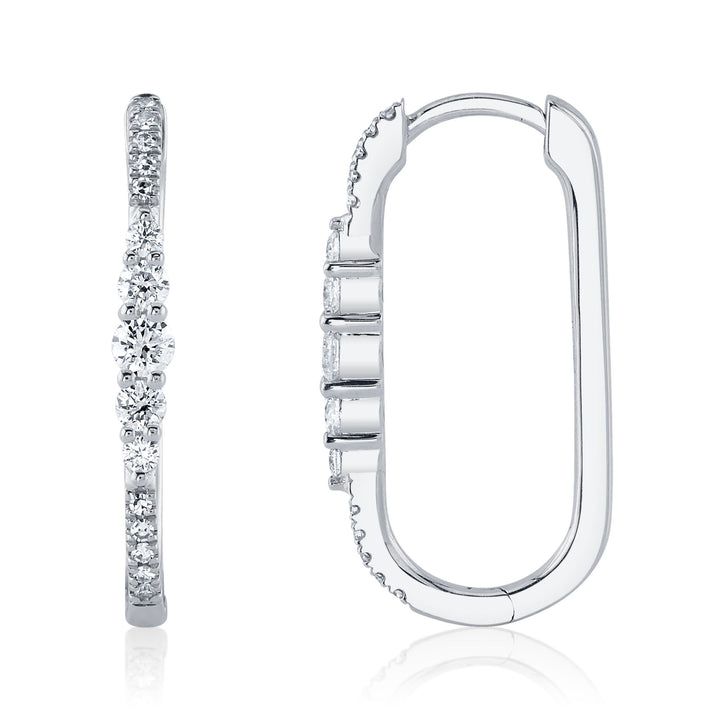 SC55022230H0.80 14K White Gold Hoop Earrings from the Kate Collection
