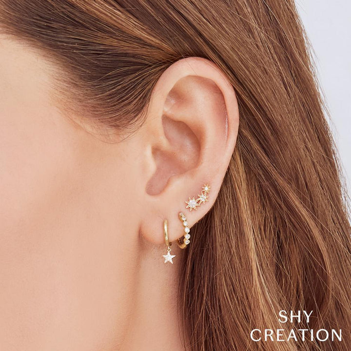 SC55006158 14K Yellow Gold Stud Earrings from the Kate Collection
