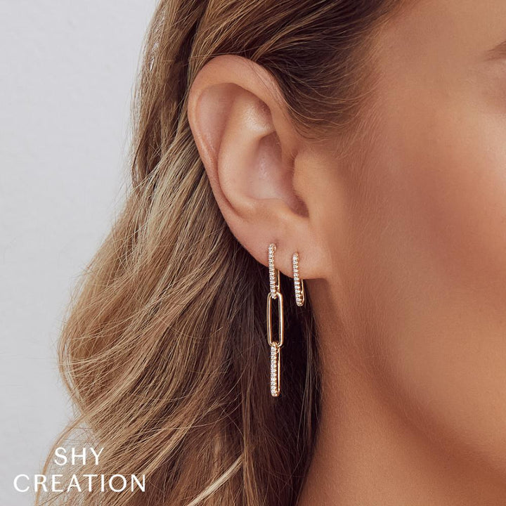 SC55009644 14K Yellow Gold Drop Earrings from the Kate Collection