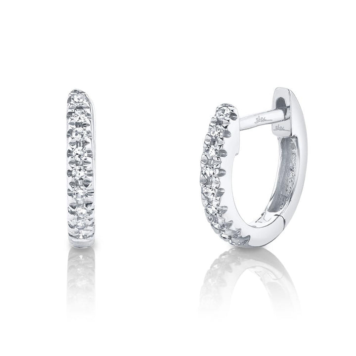 Classic Diamond Huggie Earrings - Mini