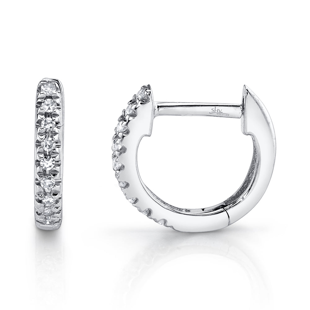 0.04 Ct. Classic Diamond Huggie Earrings - Mini