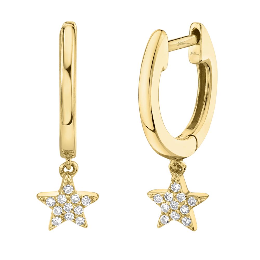 DIAMOND STAR HUGGIE EARRING