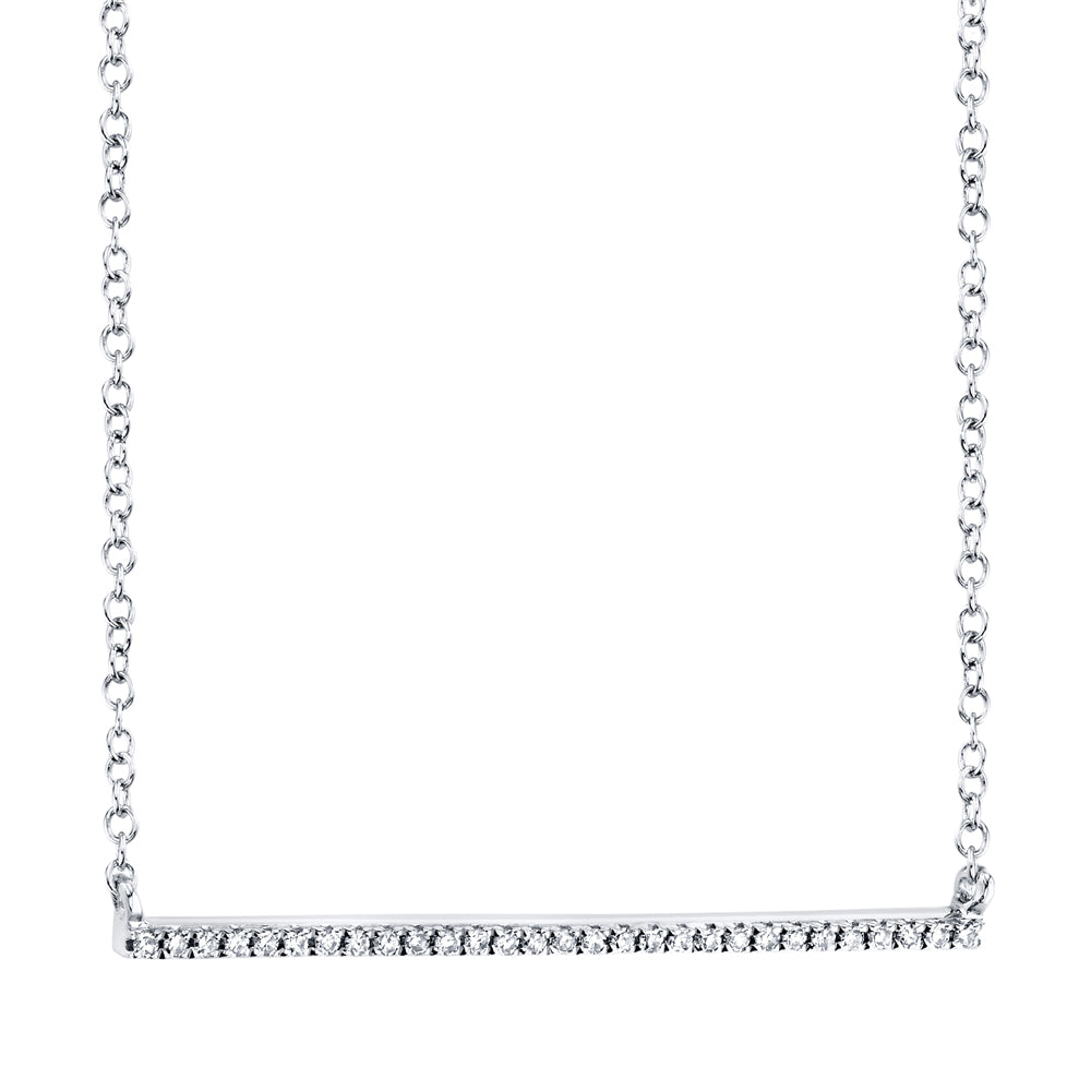 0.08Ct Diamond Bar Necklace