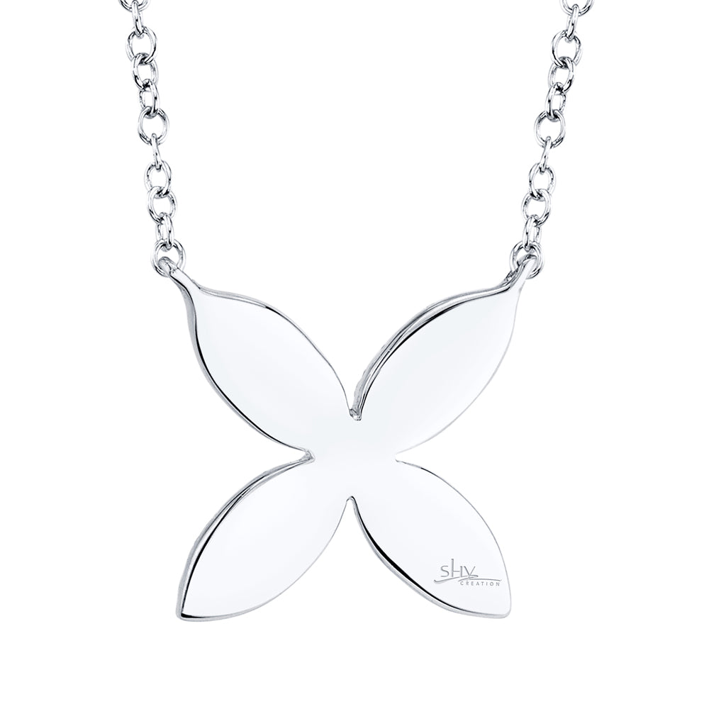 0.20Ct Diamond Flower Necklace