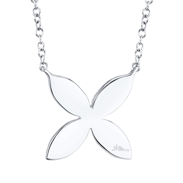 0.20Ct Diamond Flower Necklace