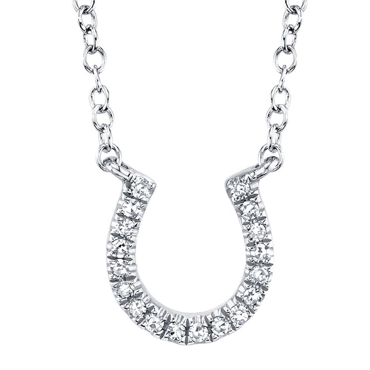 Diamond Horseshoe Pendant Necklace