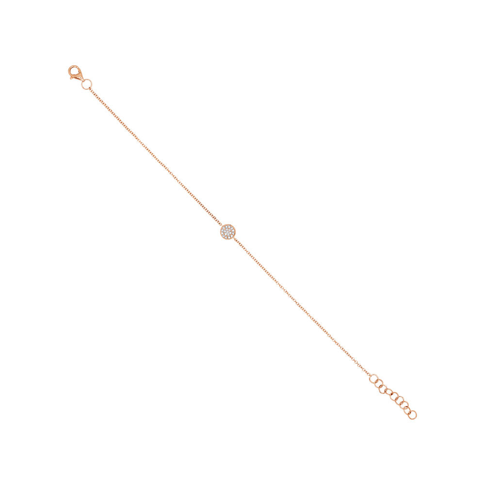 0.05Ct Diamond Pave Circle Bracelet