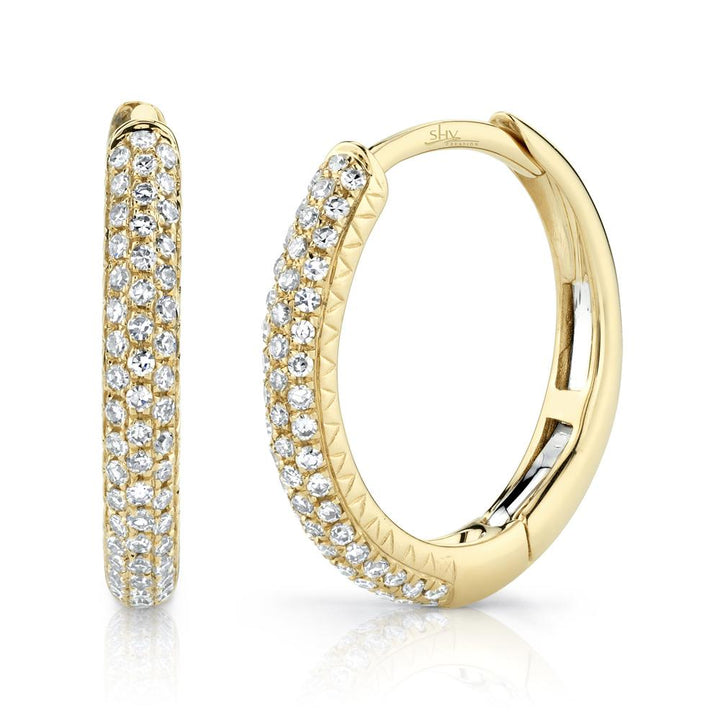 DIAMOND PAVE HOOP EARRING