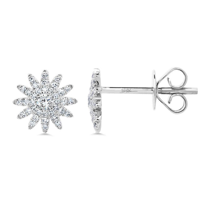 Diamond Starburst Stud Earring