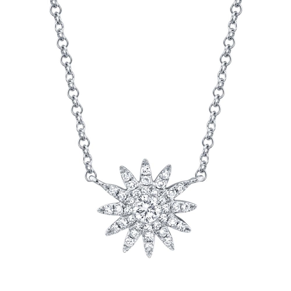 Diamond Starburst Pendant Necklace