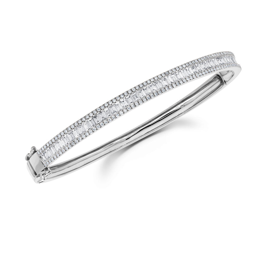 1.74Ct Diamond Baguette Bangle