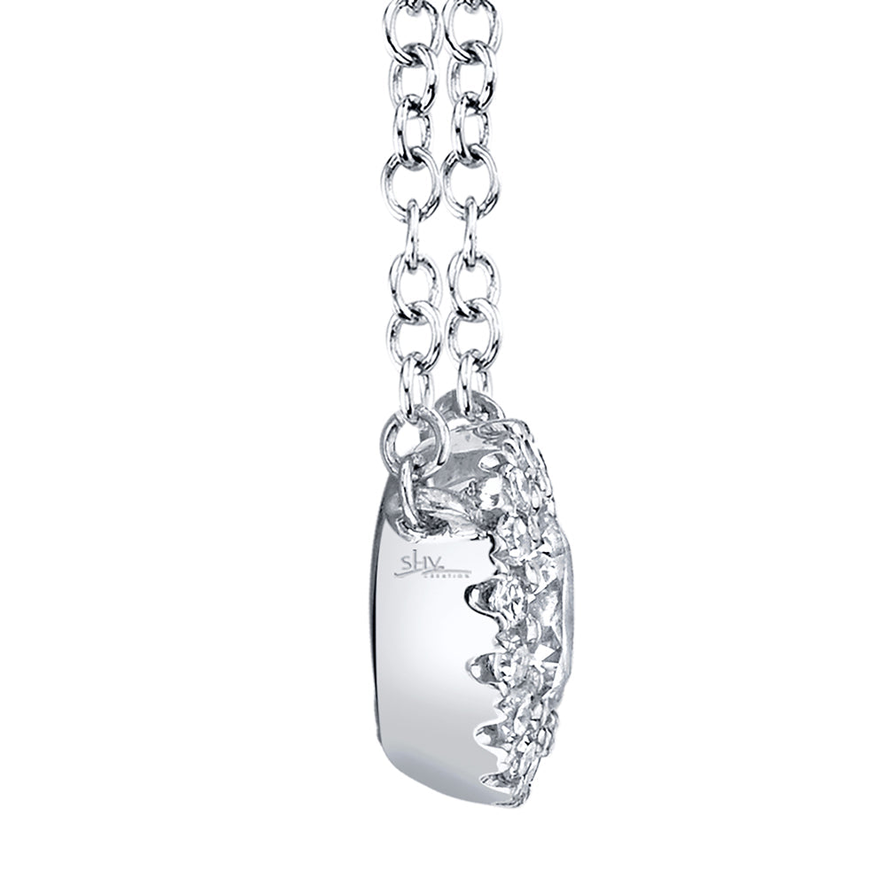 0.20Ct-Ctr(Round) 0.05Ct-Side Diamond Necklace