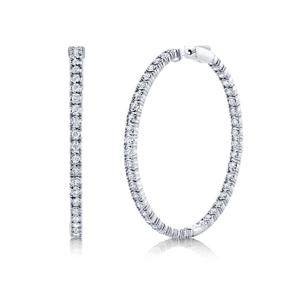 DIAMOND HOOP EARRING