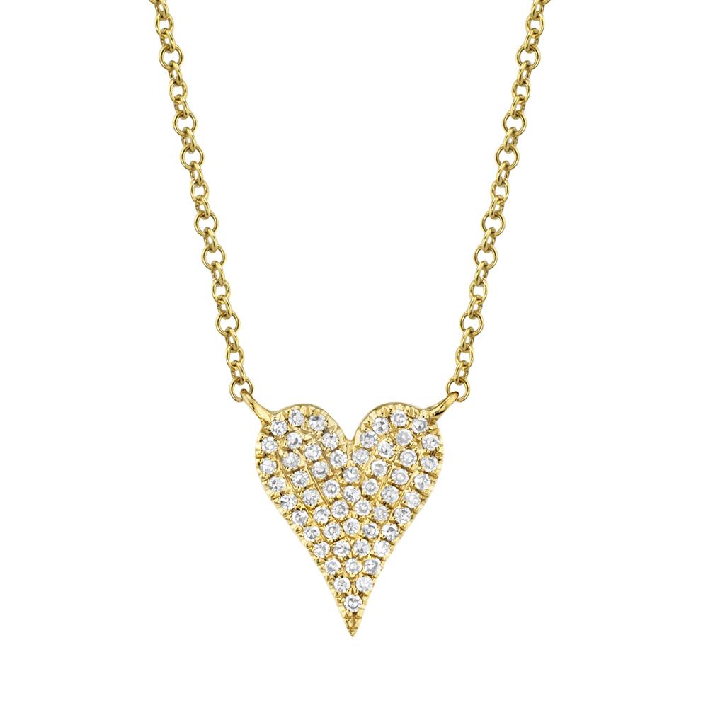 Amor Diamond Pave Heart Pendant Necklace - Small