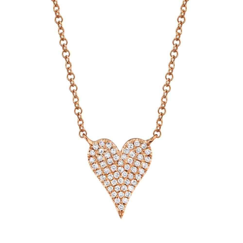 Amor Diamond Pave Heart Pendant Necklace - Small