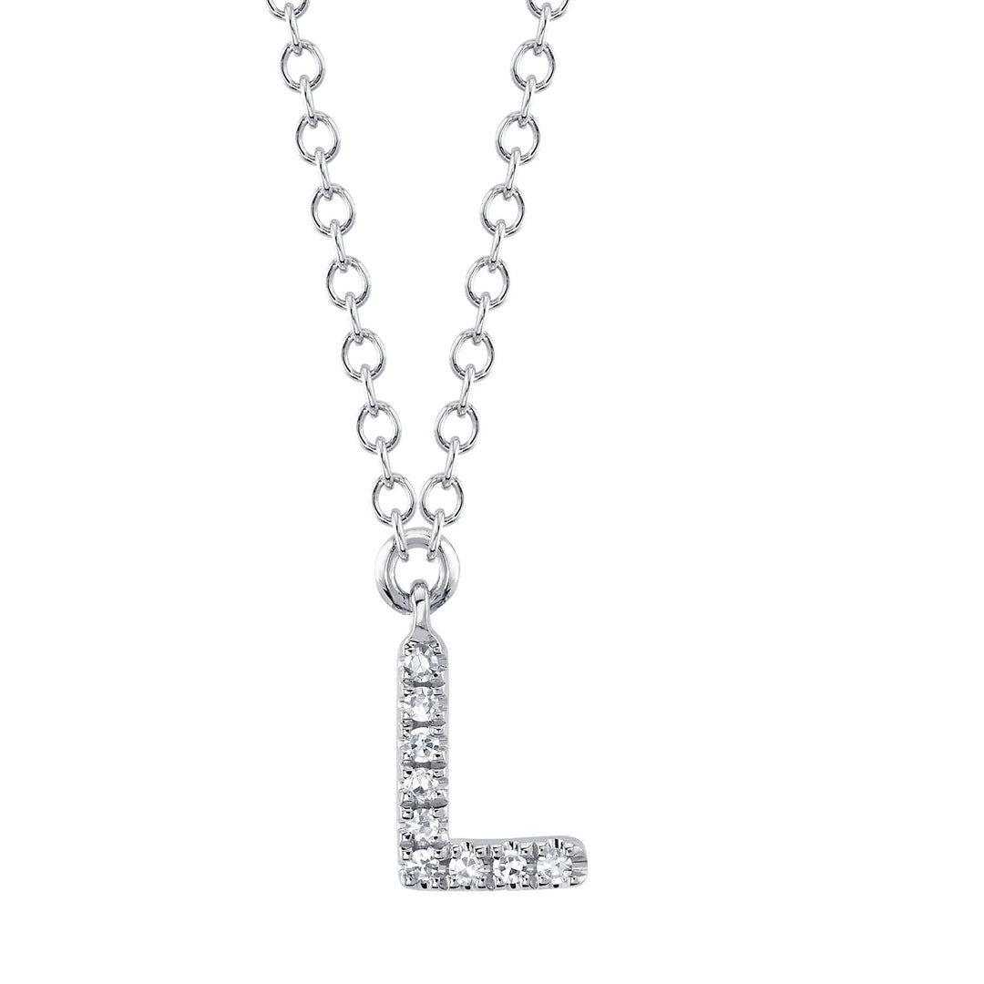 0.03CT DIAMOND NECKLACE - INITIAL L