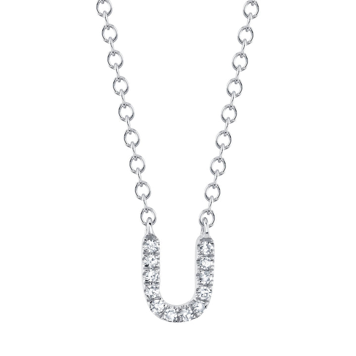 0.04CT DIAMOND NECKLACE - INITIAL U