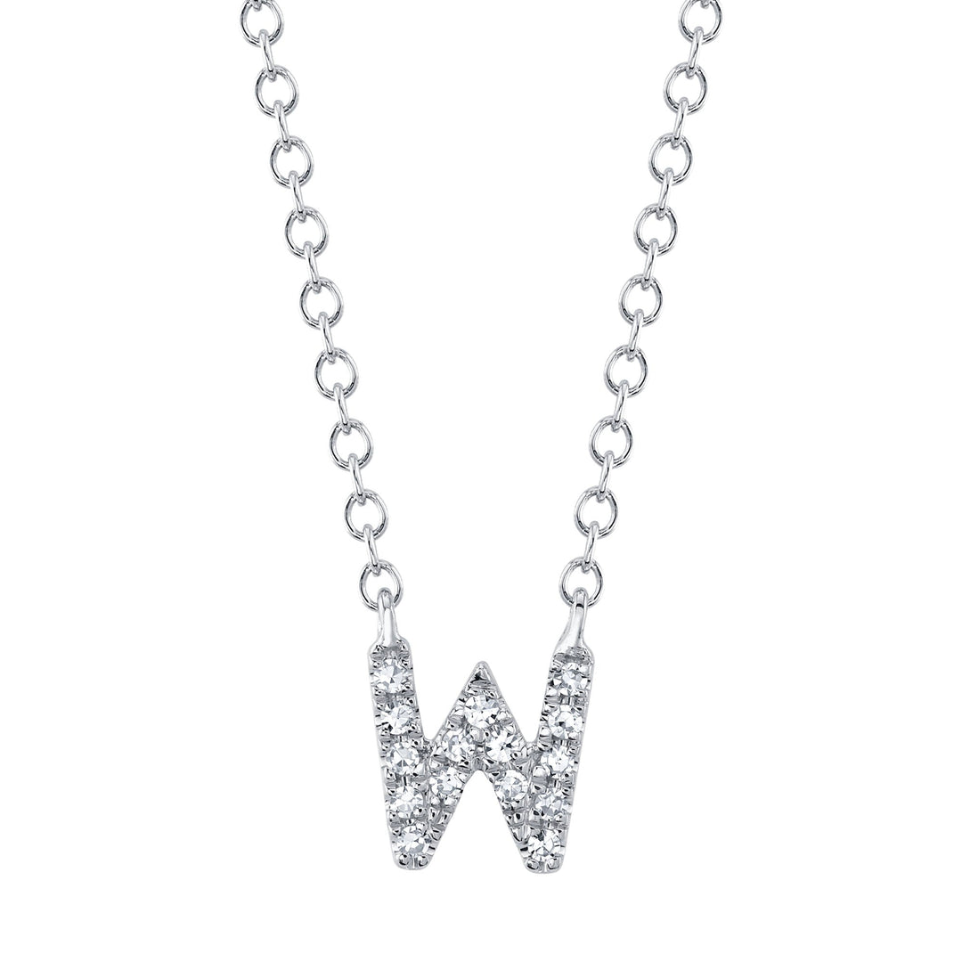 0.05CT DIAMOND NECKLACE - INITIAL W