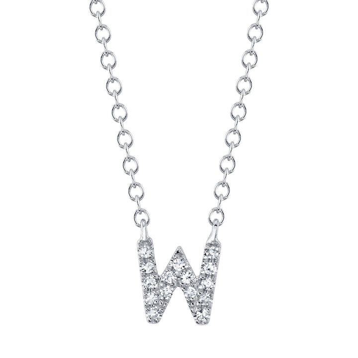 0.05CT DIAMOND NECKLACE - INITIAL W