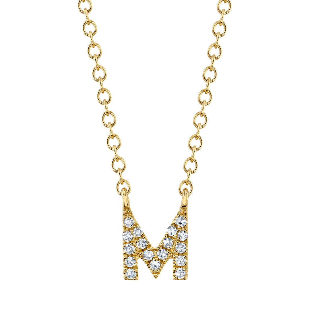 0.05CT DIAMOND NECKLACE - INITIAL M