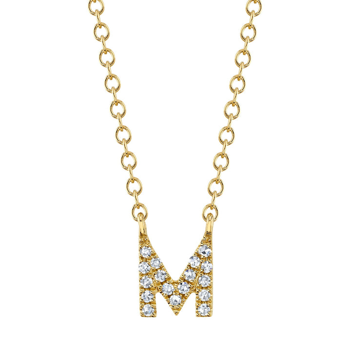 0.05CT DIAMOND NECKLACE - INITIAL M