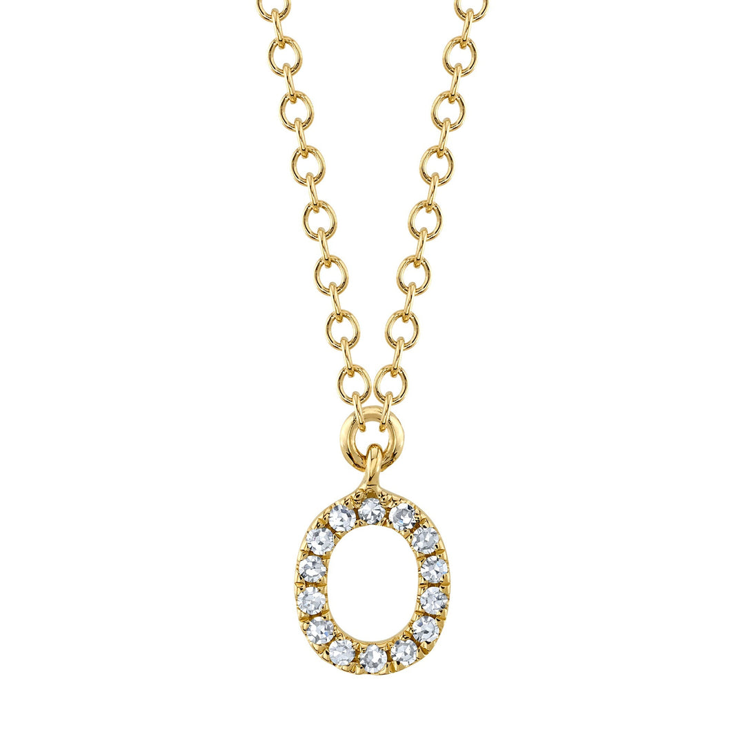 0.05CT DIAMOND NECKLACE - INITIAL O