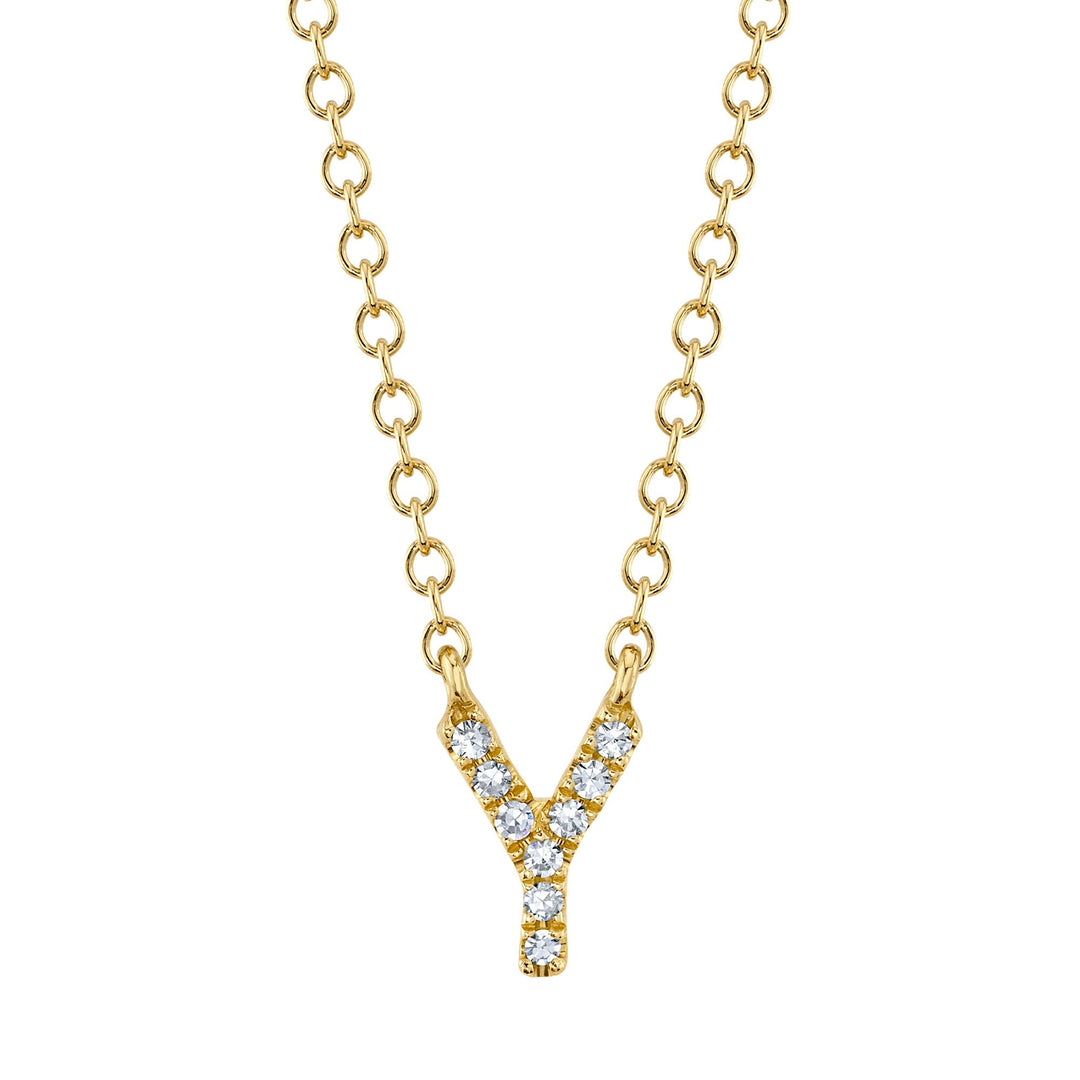 0.03CT DIAMOND NECKLACE - INITIAL Y