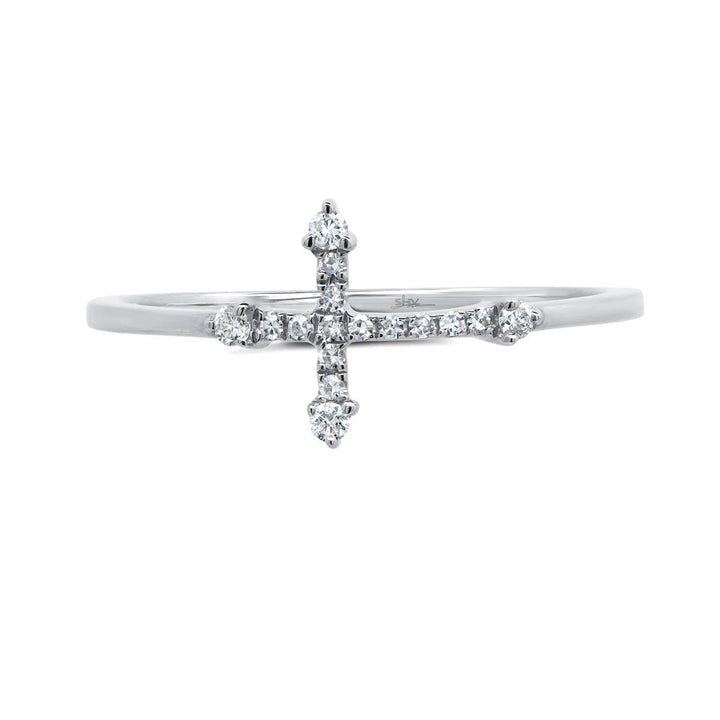 0.09Ct Diamond Cross Ring
