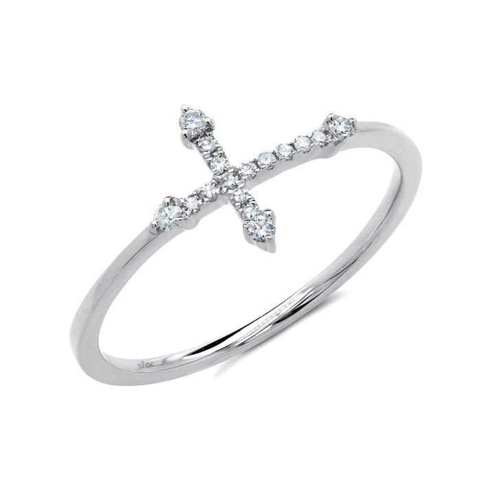 0.09Ct Diamond Cross Ring