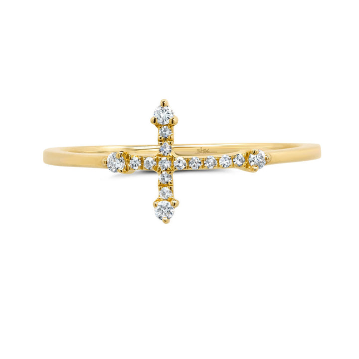 0.09Ct Diamond Cross Ring