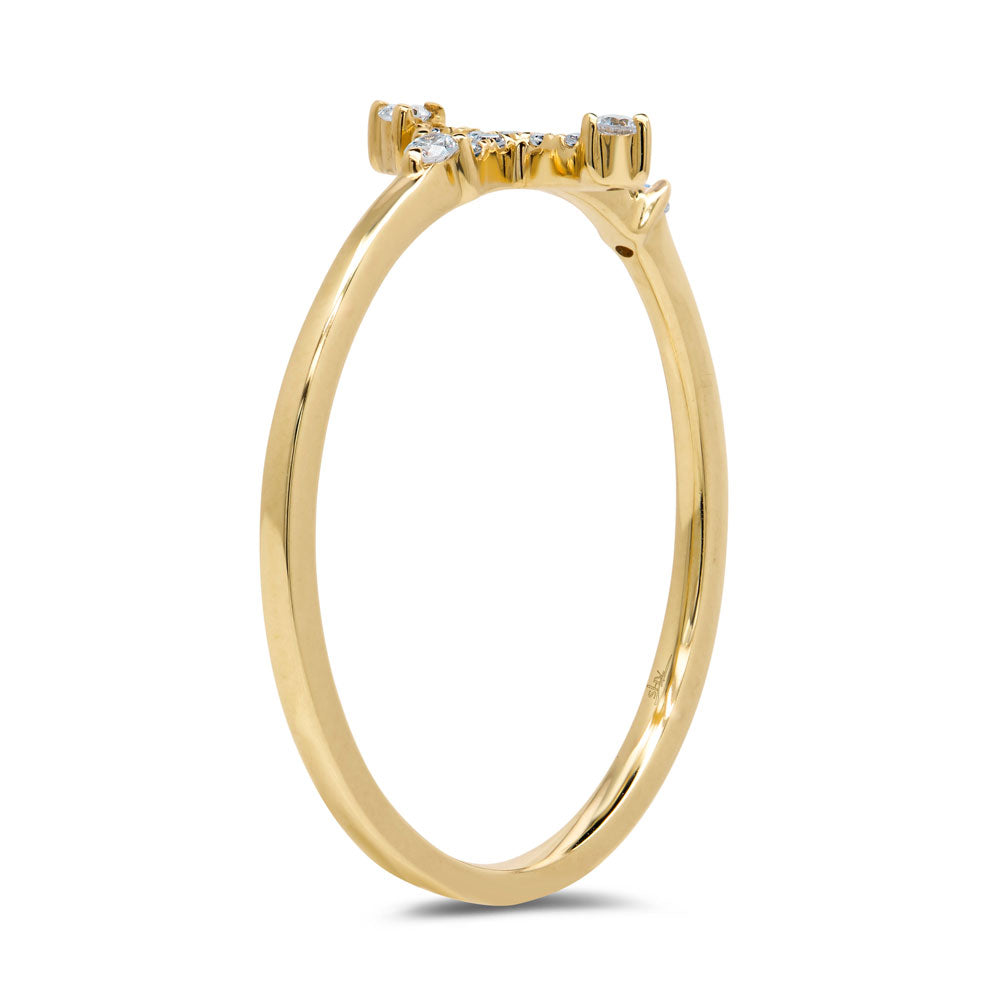 0.09Ct Diamond Cross Ring