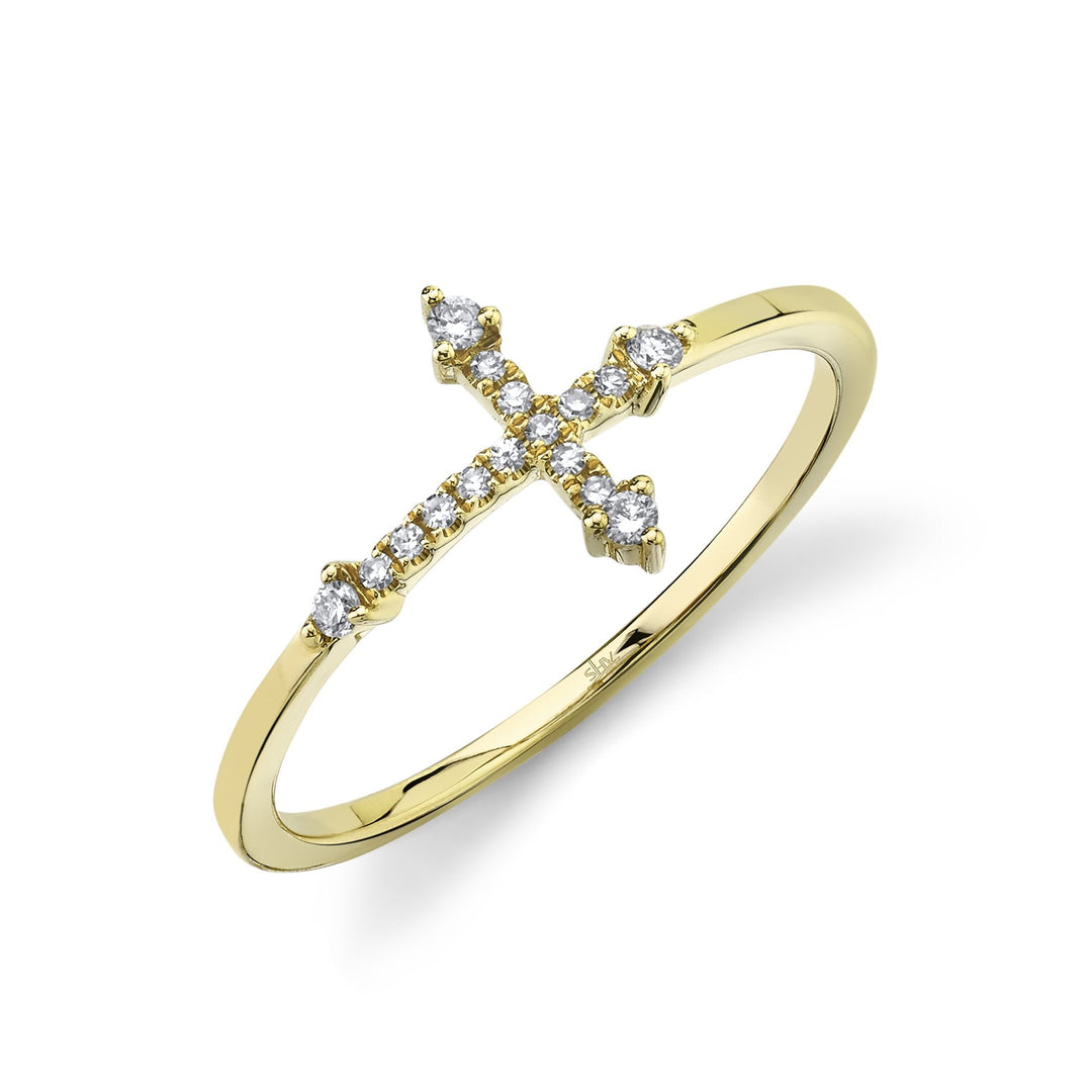 DIAMOND CROSS RING