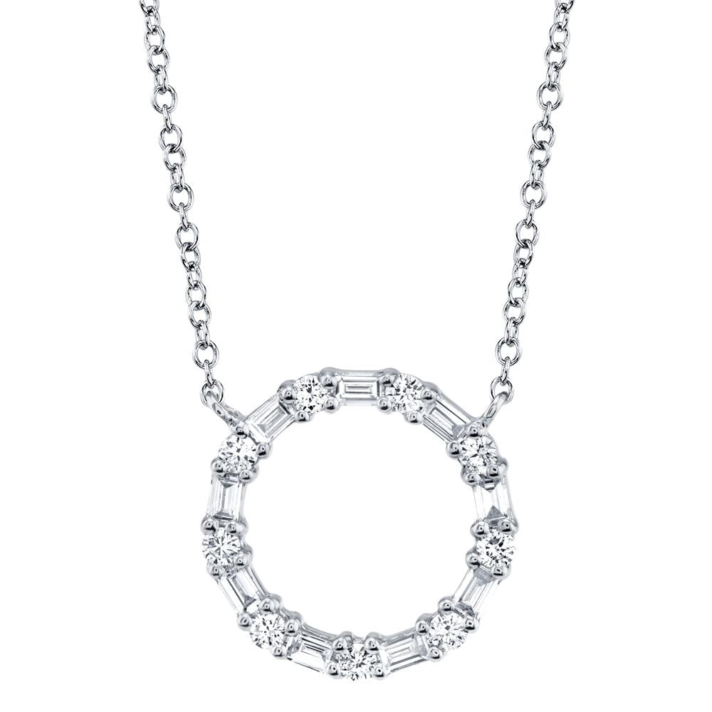 DIAMOND BAGUETTE CIRCLE NECKLACE